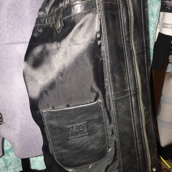 Men’s black leather dress jacket - Picture 6 of 6